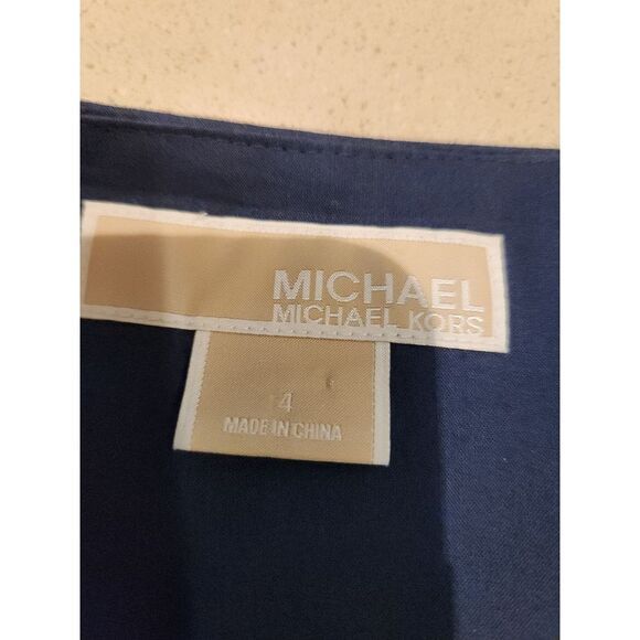Michael Kors Navy A-Line Flare Skirt‎ Size 4 - Picture 4 of 4